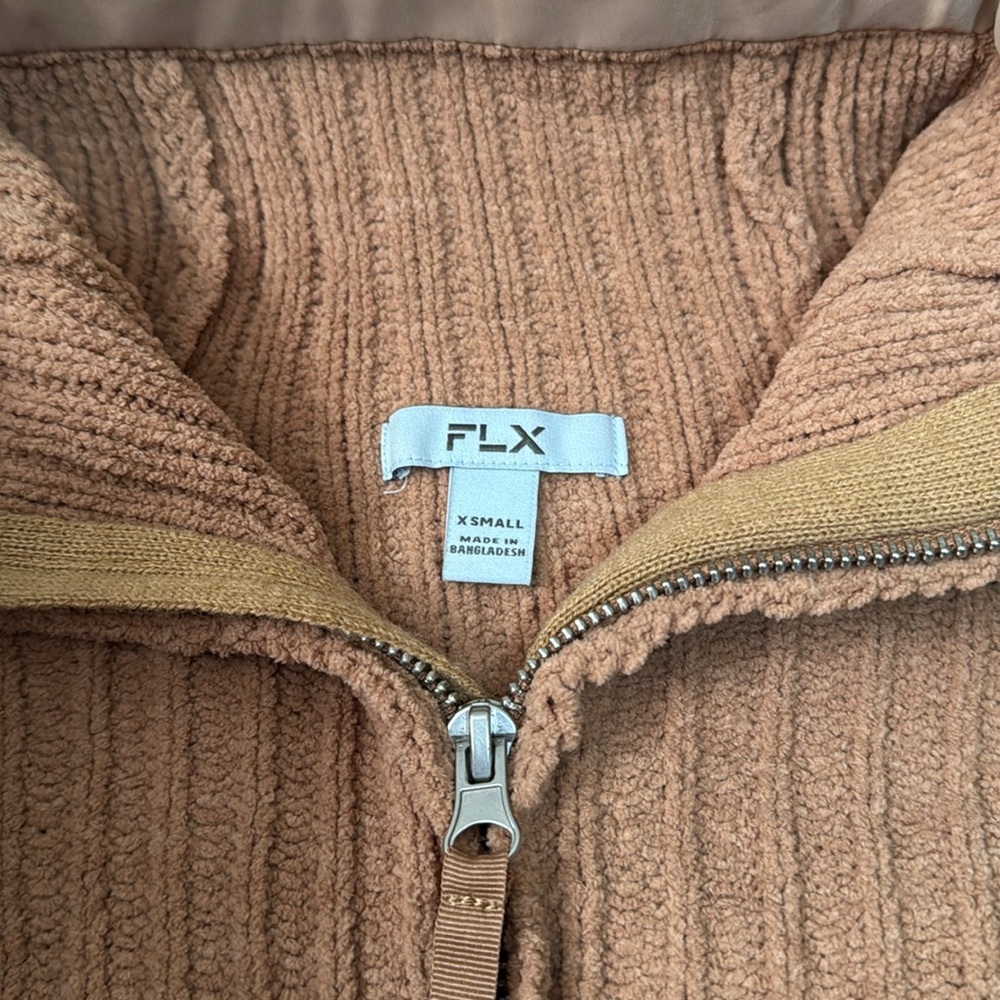 FLX Women's Commuter Sweater Jacket Size XS In Elden Beige - Picture 9 of 15